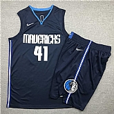 Mavericks 41 Dirk Nowitzki Navy Nike Swingman Jersey(With Shorts),baseball caps,new era cap wholesale,wholesale hats